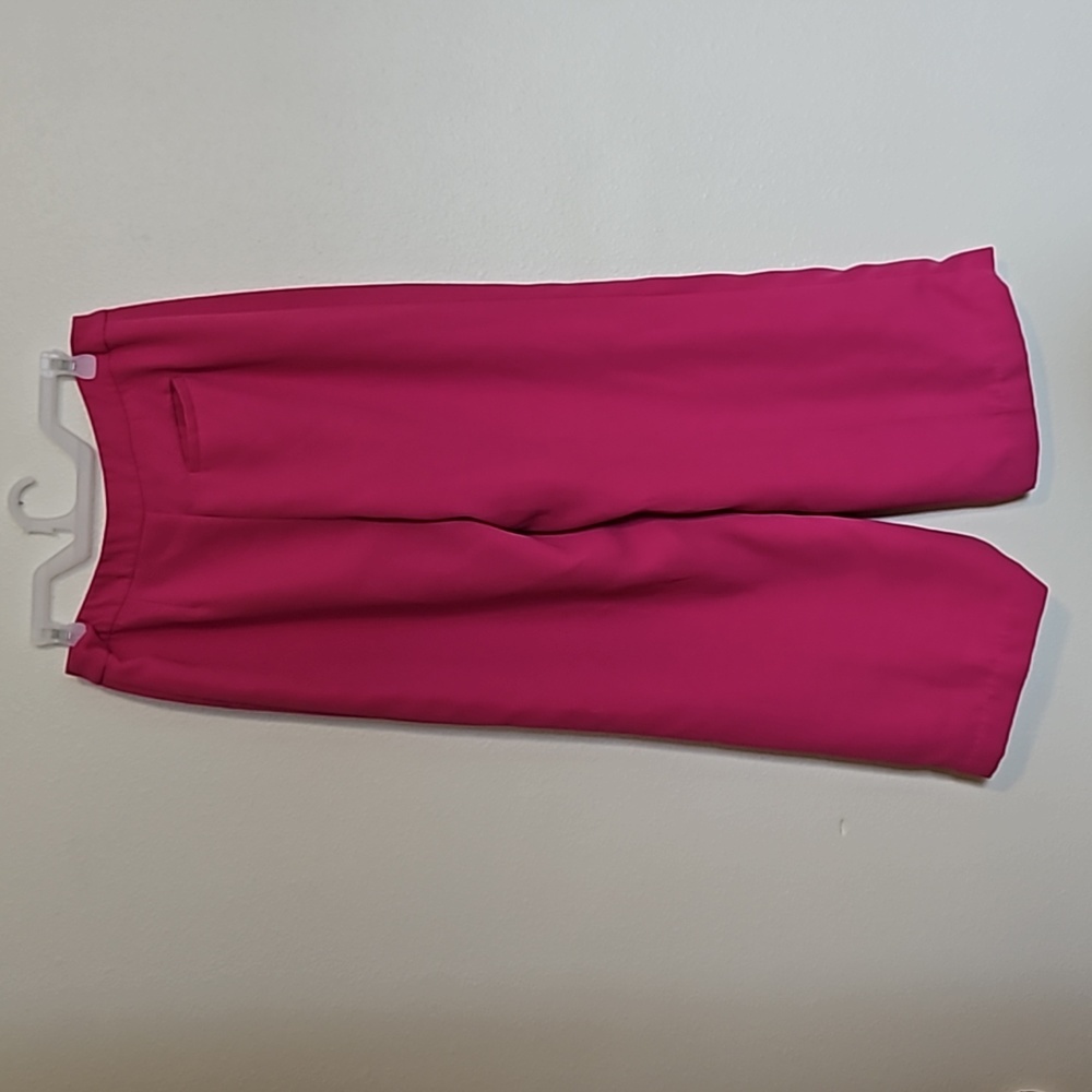 Metro Style Wide Leg Flowy Lined Womens Pants Hot Pink Sz.12 - Picture 3 of 11